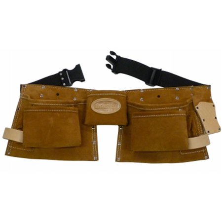 BUCKET BOSS 11 Pocket Suede Leather Carpenter Apron BU577374